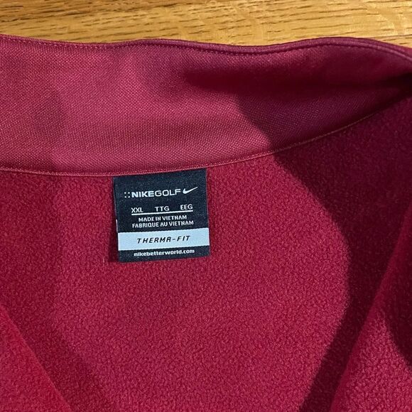 Nike Golf Therma Fit Long Sleeve 1/4 Zip Pullover XXL Men’s Burgundy NWOT - Picture 4 of 10
